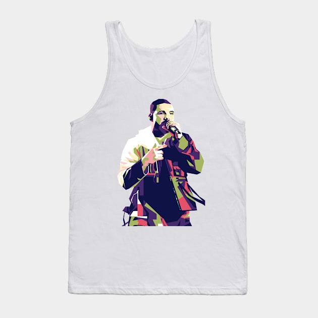 Drake pop art style Tank Top by Sterelax Studio